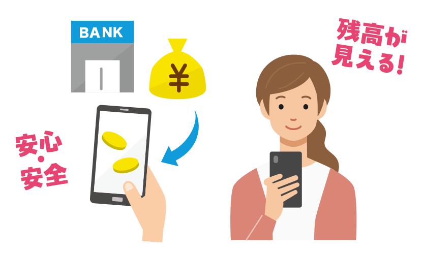 残高が見える!安心安全